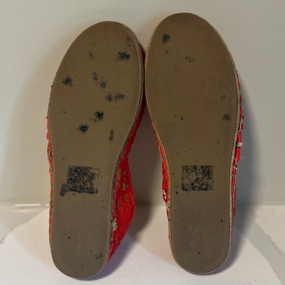 Merona Woman's Orange Lace Espadrilles Size 7 - Picture 11 of 11